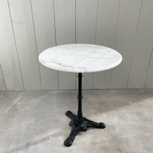 Bistrot Round Marble White Table