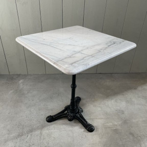 Bistrot Square Marble White Table