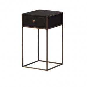 Bedside table 1 drawer black