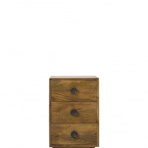 Espita Wood Oil Brown Cabinet With 3 Drawers