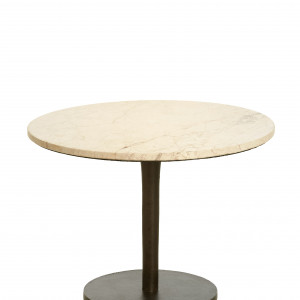 Side Table Ø61X41 Cm Pazo Sand-Pink Marble+Dark Brown