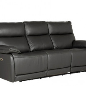 Lugo 3 Seater Electric Recliner - Dark Grey