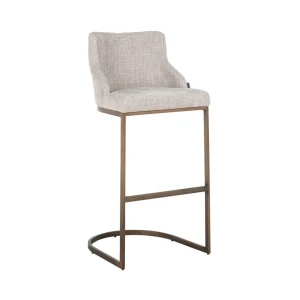 Bolton Natural Renegade Bar Stool with Brushed Gold Legs