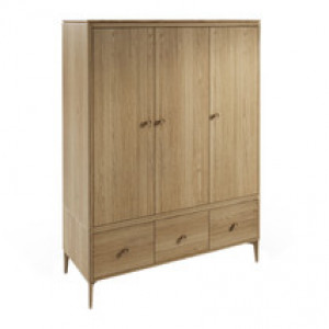 Hadley Wardrobe - 3 Door - Oak Natural