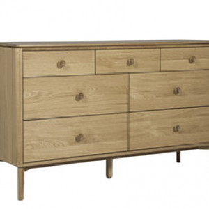 Hadley Wide Chest 7 Drawer - Oak Natural