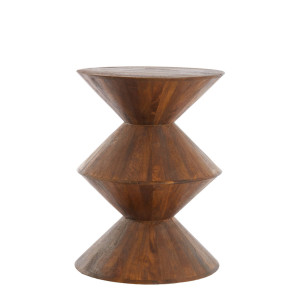 LARUS Mango Wood Brown Side Table 45 x 60