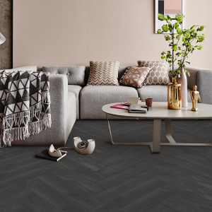 Manor Herringbone Oak Black