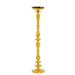 YAHVI Candle Holder Shiny Ocher Yellow Medium