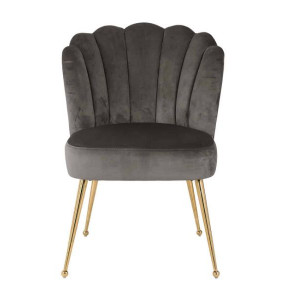 Pippa Stone Dining Chair with Gold Legs