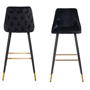 Imani Black Bar Stool