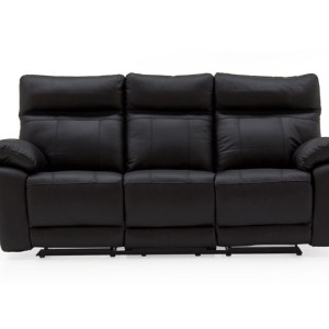 Positano Black 3 Seater Recliner