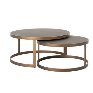 Bloomville Gold Coffee Table-Set of 2