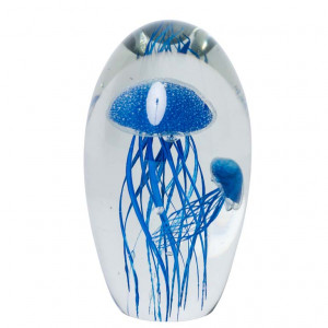 Two Blue Jellyfish Paperweight