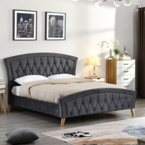 4'6 Kingston Dark Grey Bed