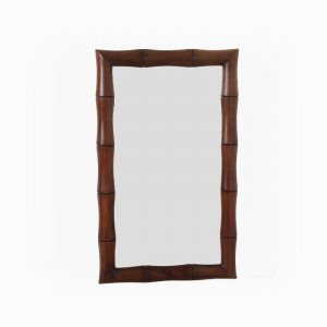 Faux Bamboo Mirror Brown