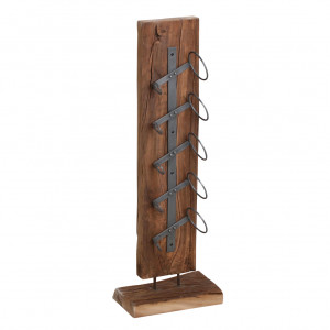 RAW 5 Bottle Wine Stand Teak Beam