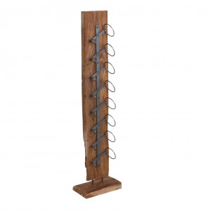 RAW 8 Bottle Wine Stand Teak Beam