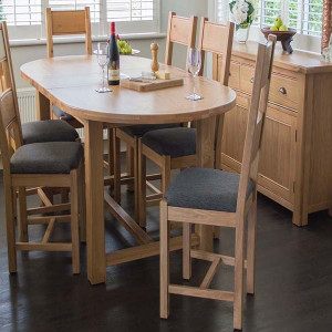 Breeze Oval Extending Dining Table:1800/2200mm