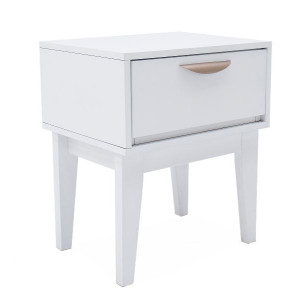 Luna White Bedside Locker