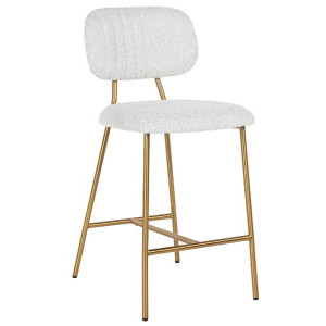 Xenia White Boucle Counter Stool