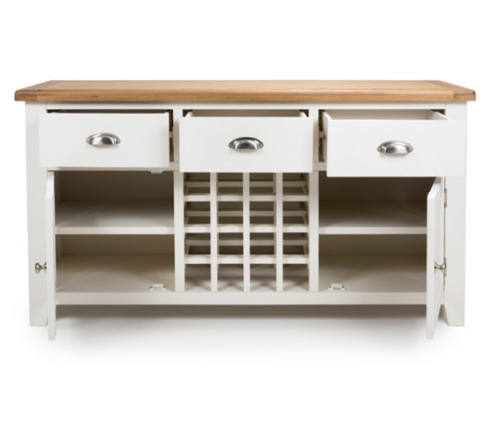 Cream sideboard deals with wine rack