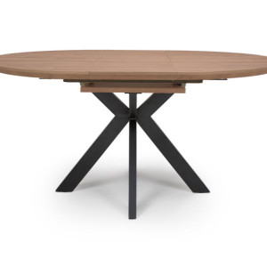 Manhattan Light Walnut Round Extending Dining Table