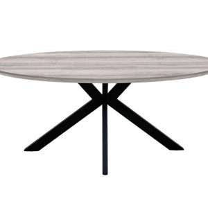 Manhattan 180cm Grey Oval Dining Table