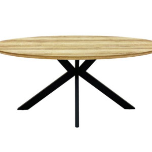 Manhattan 180cm Oak Oval Dining Table