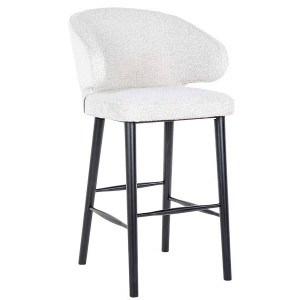 Indigo White Boucle Bar Stool