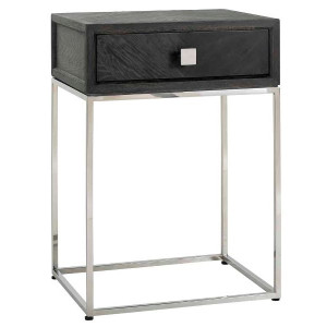 Blackbone Silver Bedside Locker