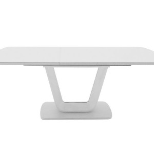 Lazzaro 120/160cm White Extending Dining Table