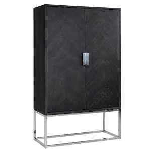 Blackbone Silver 2 Door Wall Cabinet