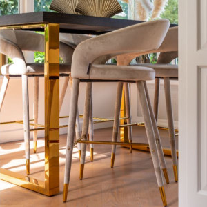 Gia Khaki Bar Stool