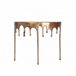 Gold Drip Console Table