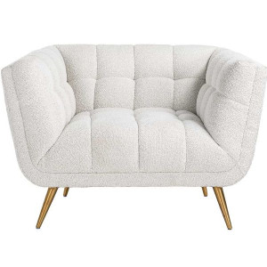 Huxley White Boucle 1 Seater Sofa