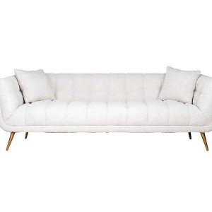 Huxley White Boucle 3 Seater Sofa