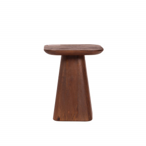 Aron Brown Solid Wood Side Table