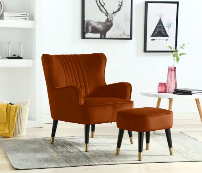 Copper armchair best sale