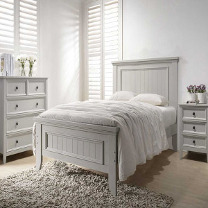 Mila Panelled Bed in Clay