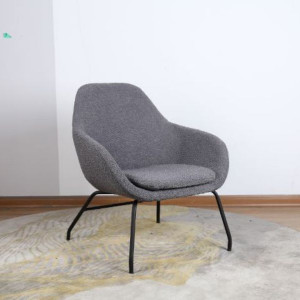 Moby Grey Boucle Accent Chair