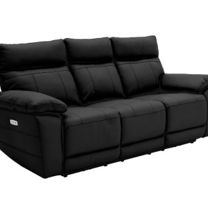 Positano Black 3 Seater Electric Recliner