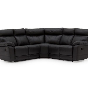 Positano Black Electric Recliner Corner Sofa