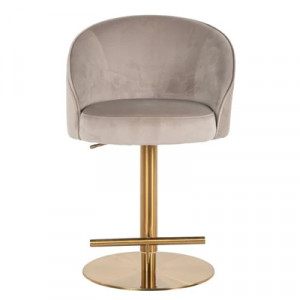 Zabi Khaki Velvet Bar Stool 