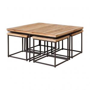 Coffee table with 4 Stools Pocket
