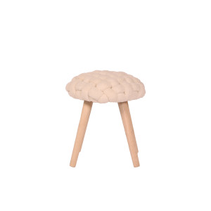 White Wool stool