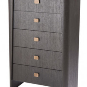 Rhodes Tall Chest 5 Drawer - Ebony