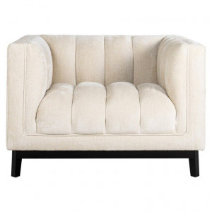 Beaudy White Chenille Armchair