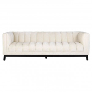 Beaudy White Chenille Sofa