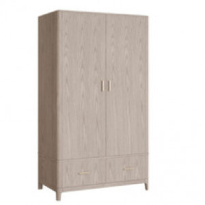 Zahra Wardrobe 2 Doors 2 Drawers - Parisian Cream